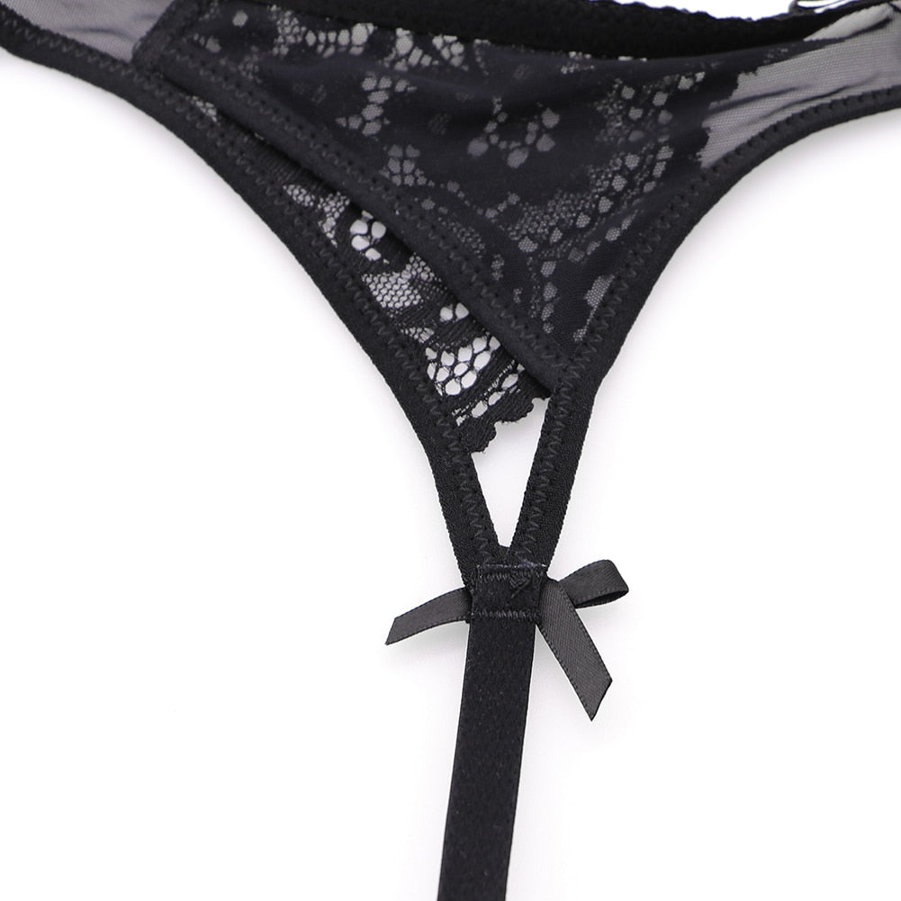 Women Sexy Lace Suspender Garter Belt for Thigh High Stockings