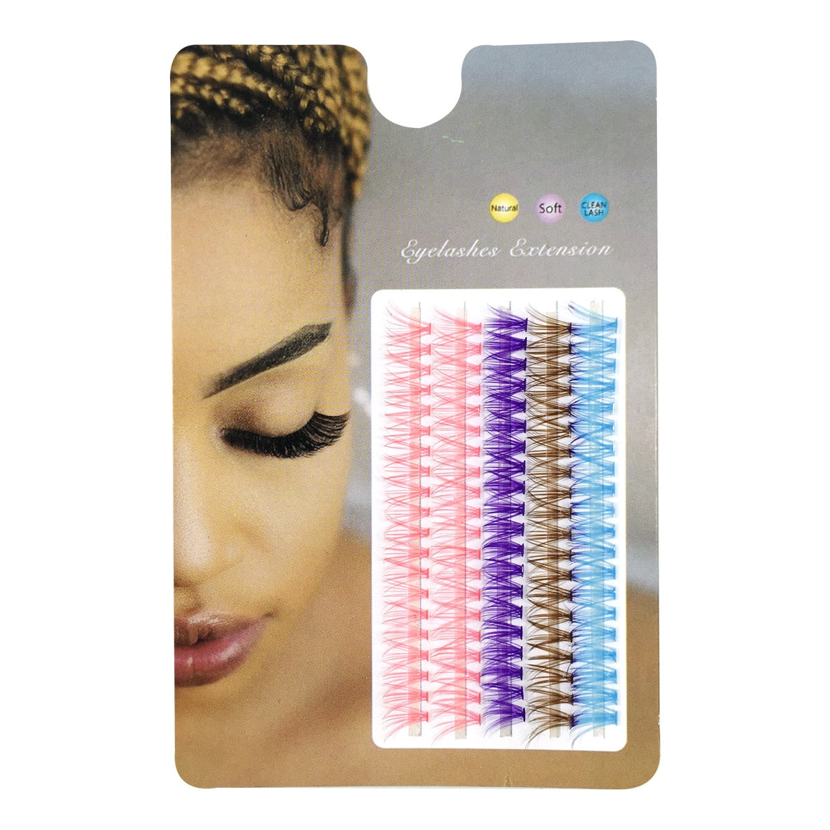 100Fans Large capacity Premade Volume Fans 30D-40D colored Eyelashes Short Stem mix colourful Lashes Extensions