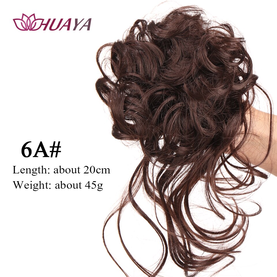 Synthetic Curly Donut Chignon With Elastic Band Scrunchies Messy Hair Bun Updo Hairpieces Extensions for Women
