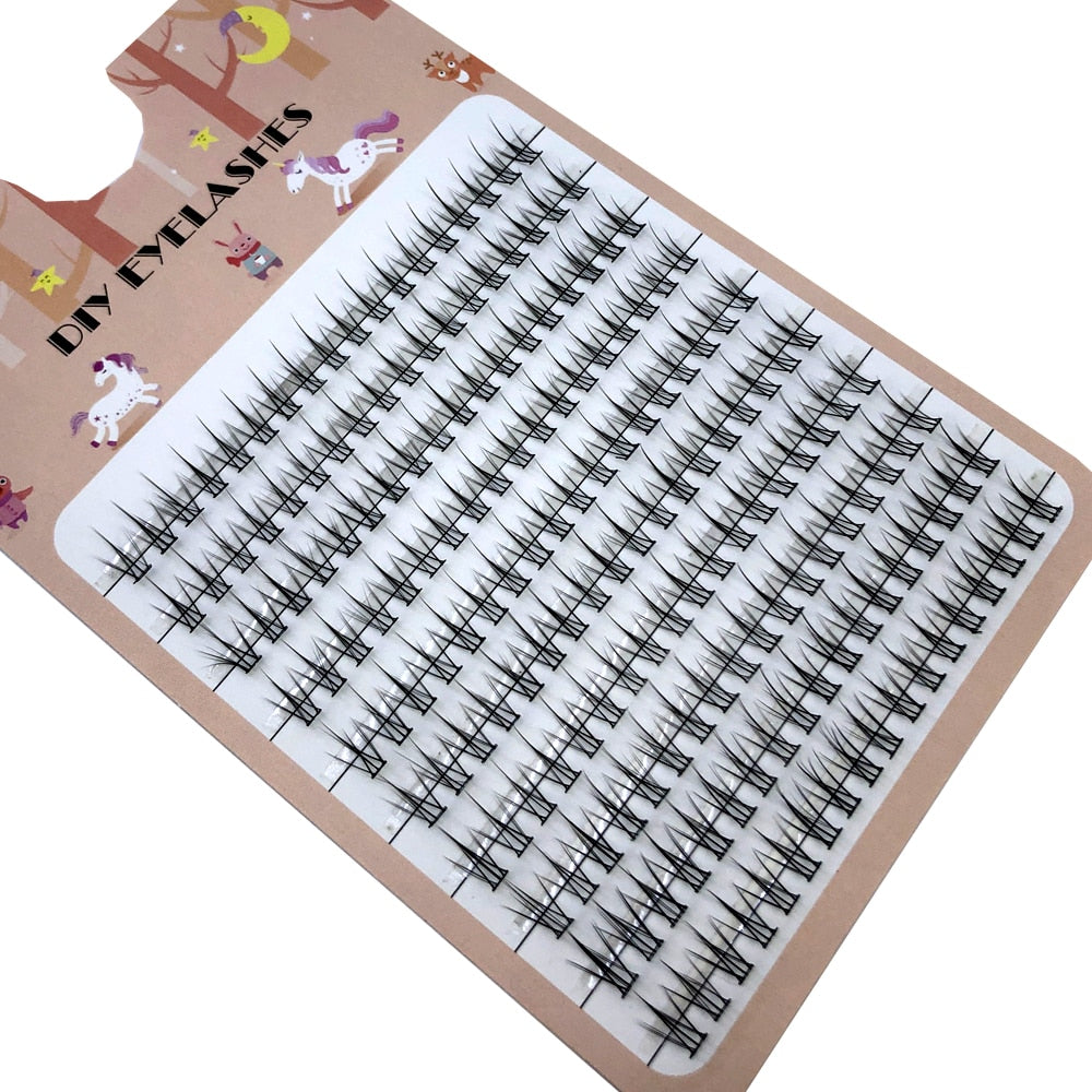 DIY Lashes Thick Little Devil False Eyelashes Bundles Single Cluster Segmented Natural Simulation Cos Eyelashes Eye Extension