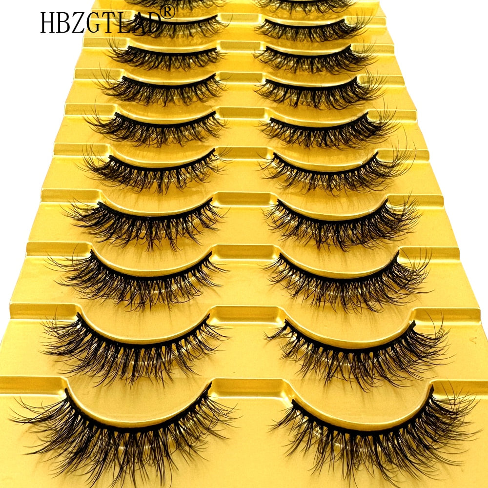 Fluffy Mink Lashes 8-25mm Lashes Dramatic Thick Volume Natural Eyelashes Eye Lashes 100% Cruelty Free Mink Eyelashes