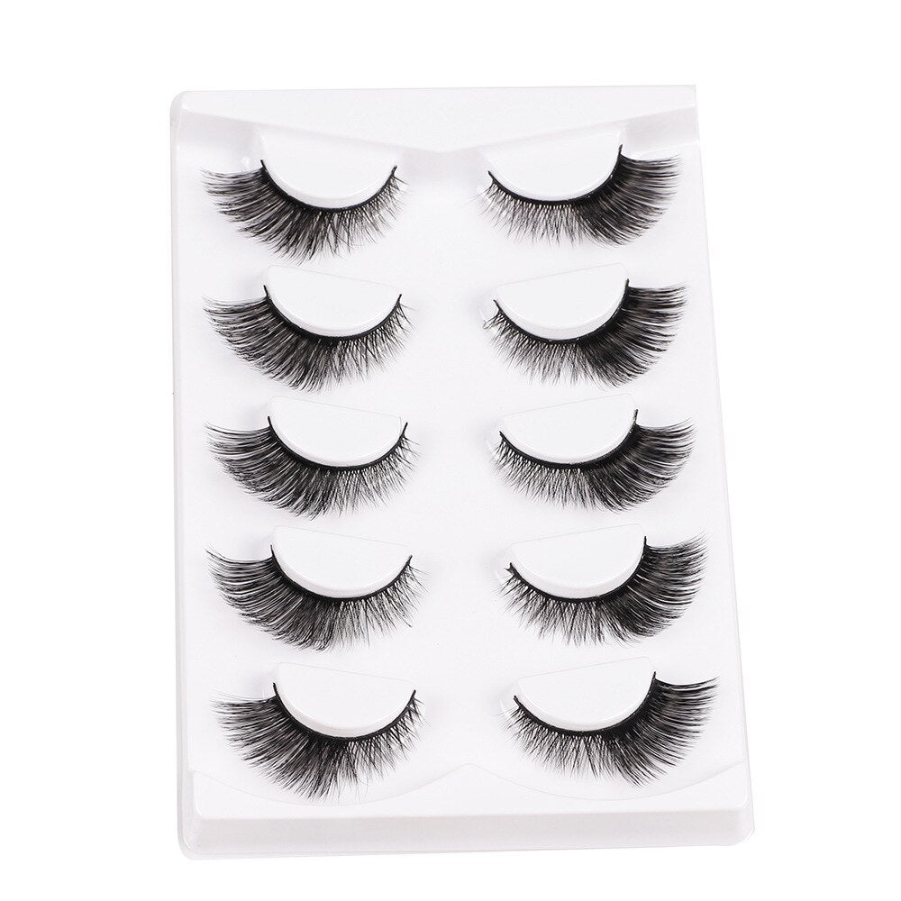Handmade False Eyelashes 3D Mink Natural Messy End Eye Elongated Thick False Eyelashes False Eyelashes