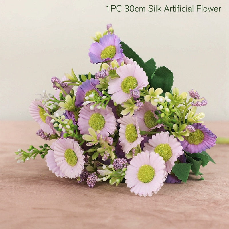 1PC Artificial Flowers Real Touch Artificial Moth Orchid Butterfly Peony Daisy For Home Table Wedding Festival Decoration