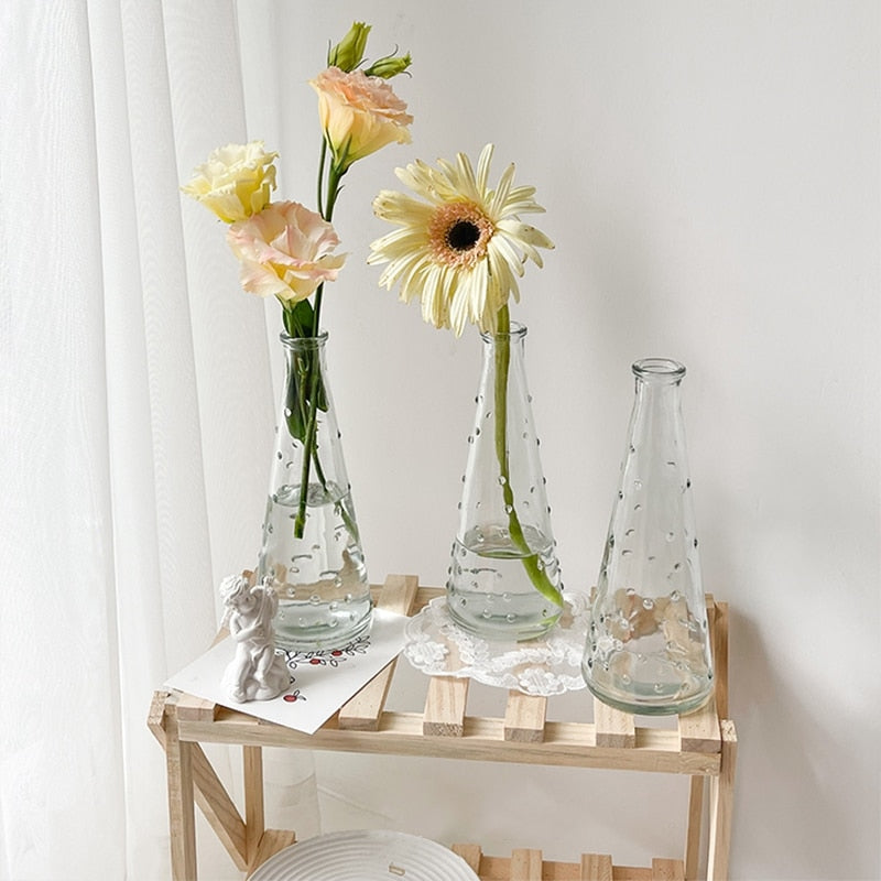 Creative Hydroponic Love Glass Vase Cup Decorative Utensils Aromatherapy Ornaments Photo Props Korean Style Cold Drink Bottle
