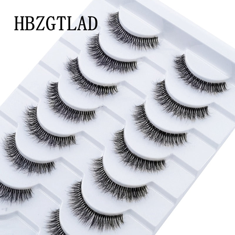 10 Pairs Mink Eyelashes Clear Band Eye Lashes Crisscross Transparent Band False Eyelashes Handmade Dramatic Lashes Upper Lashes