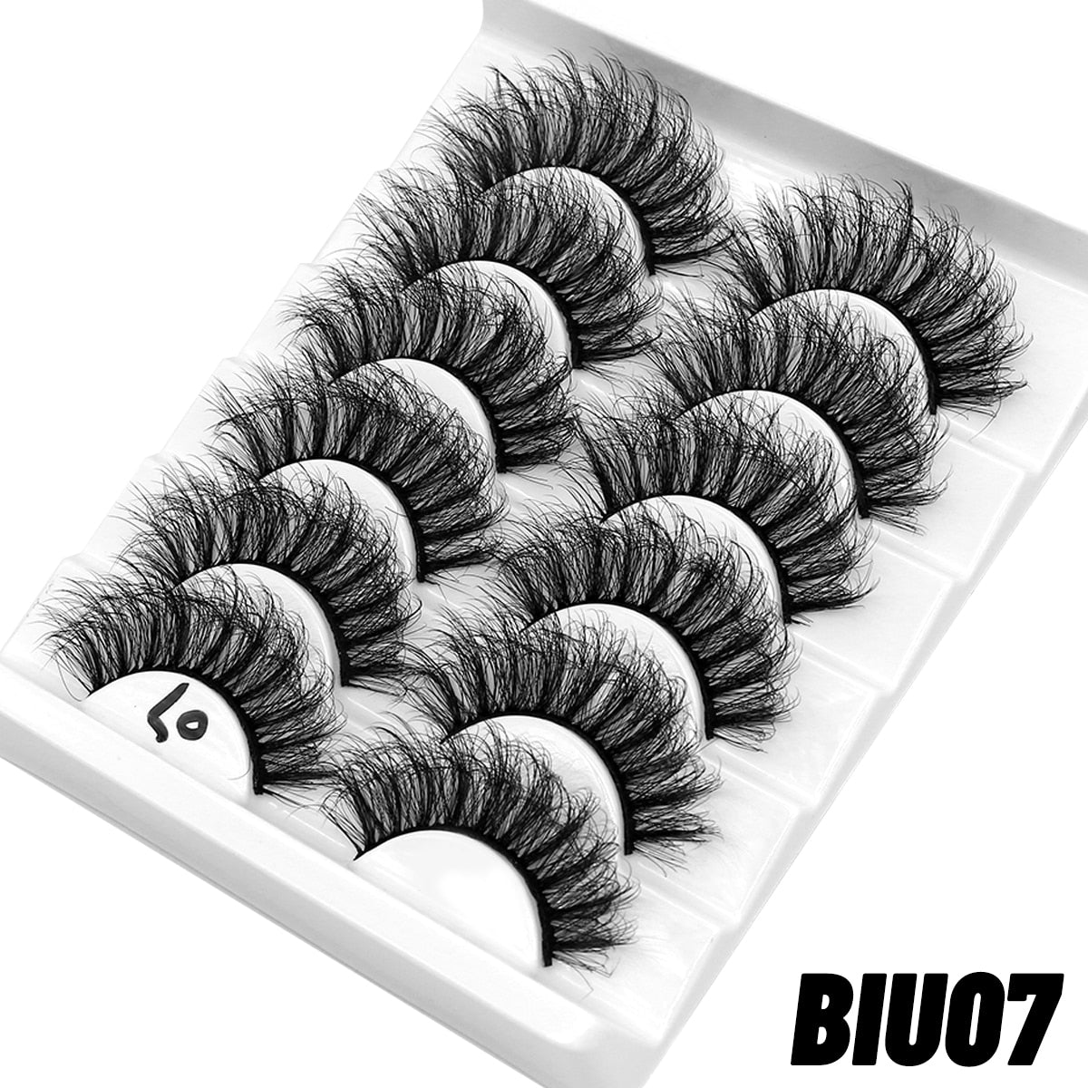 False Eyelashes Cat-Eye Fluffy Faux Mink Lashes 8D Wispy Lashes 5/6 Pairs Pack Dramatic Long Thick Volume Eyelashes