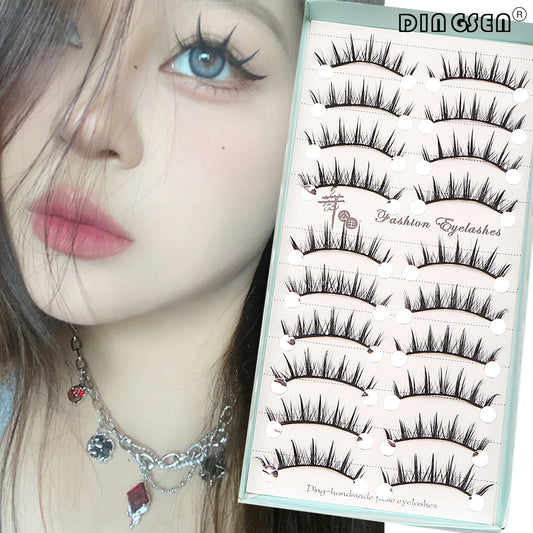 Manga Natural Lashes Soft False Eyelashes Anime Lashes Daily Dating Makeup Thick Fake Eyelashes