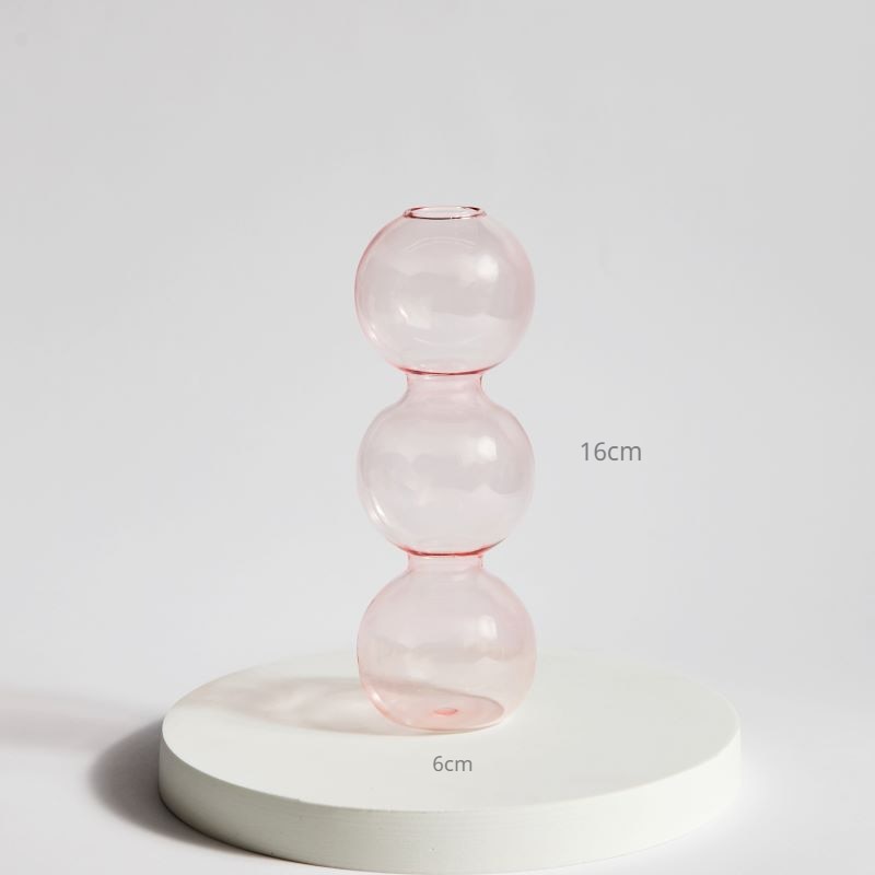 Nordic Creative Glass Bubble Vase Flower Arrangement Spherical Art Flower Ornaments Vases Decoration Home Gift