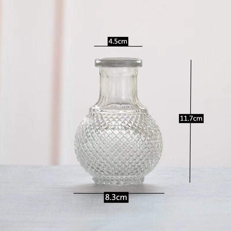 Simple Transparent Glass Small Vase Nordic Decoration Living Room Flower Home