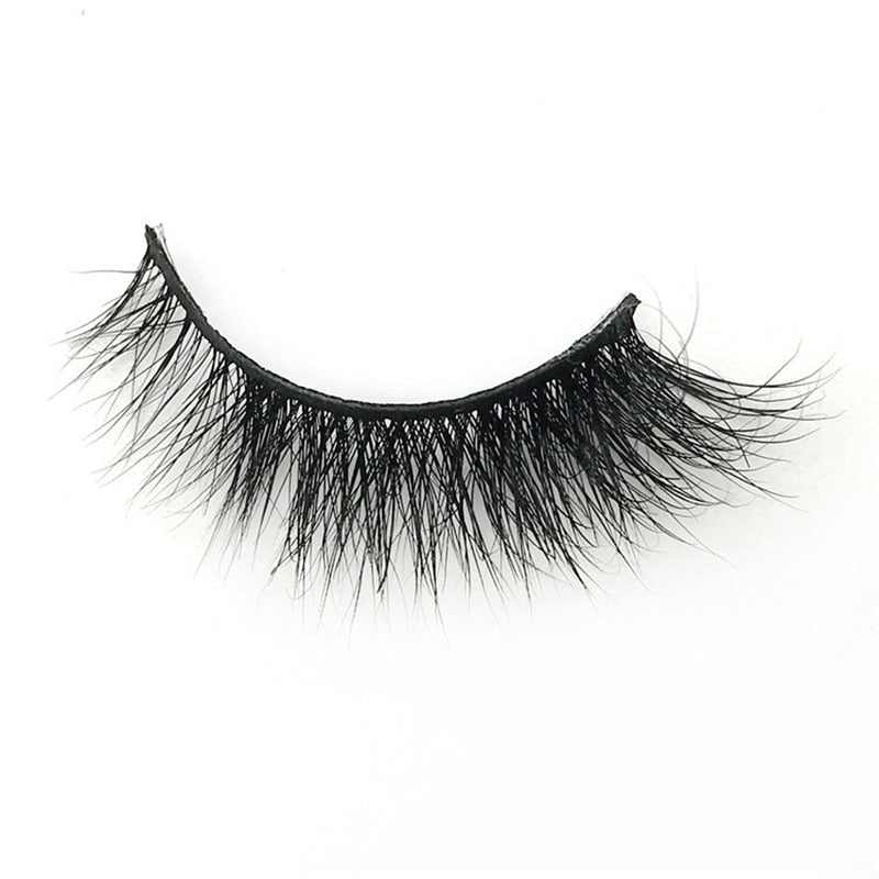 Handmade Mink Eyelashes 3D Curl Winged Natural Realistic Messy End Eye Elongated Thick False Eyelashes Soft Fake Eyelashes