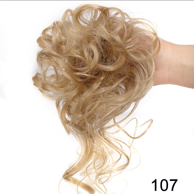 Synthetic Messy Chignon Scrunchies Natural Curly Hair Bun Pieces Fake False Hairpieces For Women Ponytail Extensions