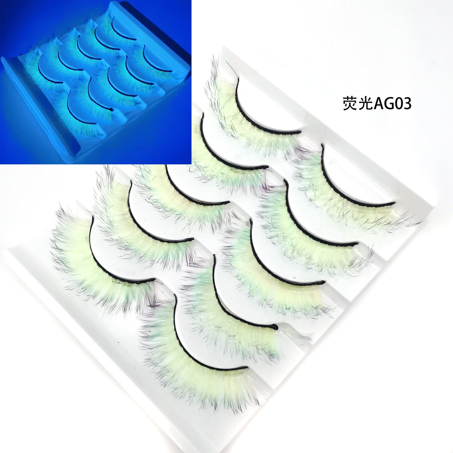 5 pairs 3D Mink Eyelashes Colorful 100% Mink Lashes Gradient Pink Blue Red White False Eyelashes Fluffy Soft Cilias