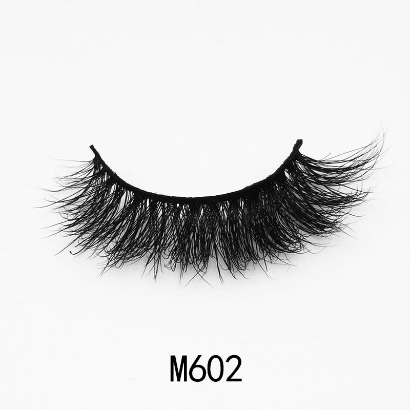 Handmade Mink Eyelashes 3D Curl Winged Natural Realistic Messy End Eye Elongated Thick False Eyelashes Soft Fake Eyelashes