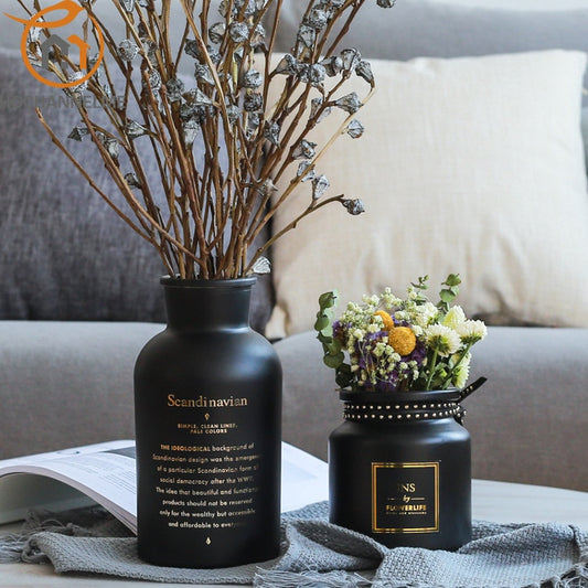 Nordic Style Flower Vase for Home Decoration Glass Vase for Flowers Hydroponics Plant Flower Home Decor for Artificial Flower
