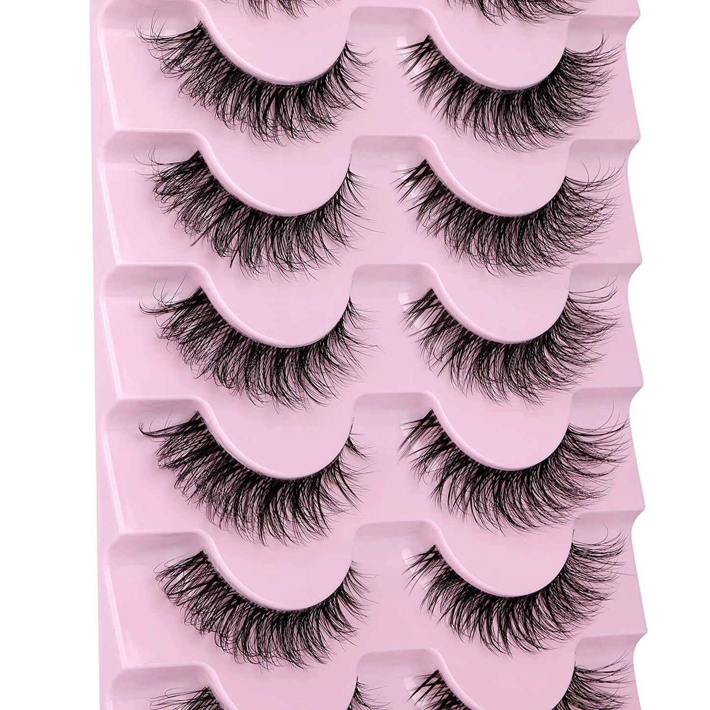 10Pairs Transparent Band Lashes Natural Long 3D Faux Mink False Eyelashes Handmade Fluffy Volume Eye Lash Cilios