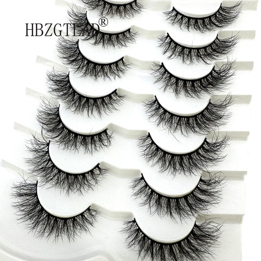 7Pairs False Eyelashes 6D Super Fluffy Wispy Faux Mink Eyelashes Cat/Fox Eye Effect Dramatic Lashes Eyelash Extension