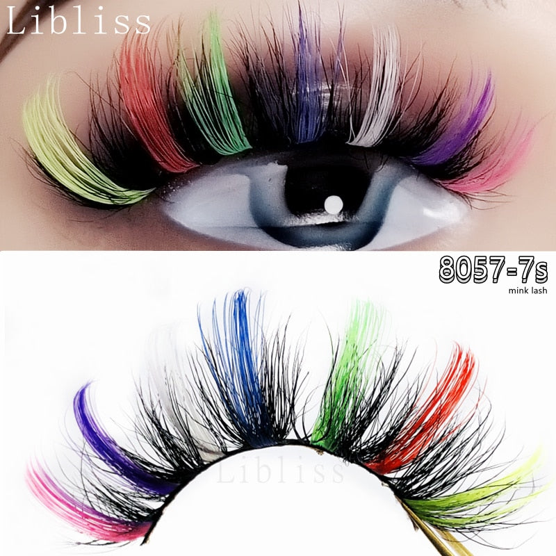 Natural/Long Glitter Shimmery Butterfly Eyelashes 25mm HandMade Full Strip Faux Mink Lashes With Butterflies