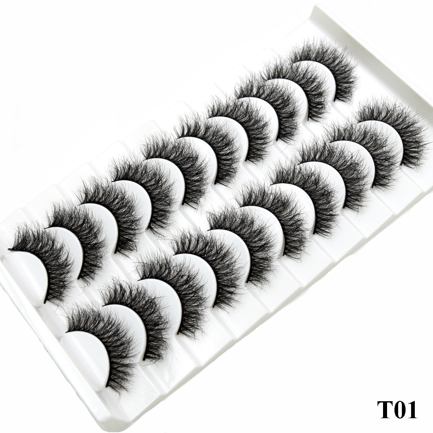 5paris/10pairs Faux Mink Eyelashes Make Up False Cils Hand Made Fake Eyelashes Wholesale Thick Eyelashes Extension