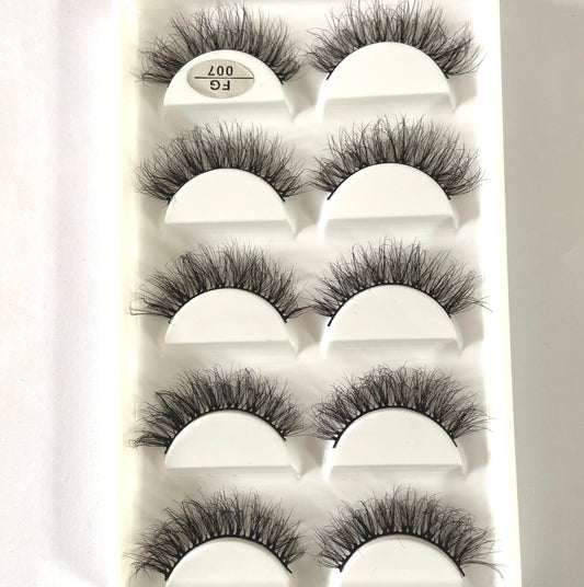 5 Pairs 3D Faux Mink Lashes Natural Long Fluffy False Eyelashes Soft Eye Lashes Reusable