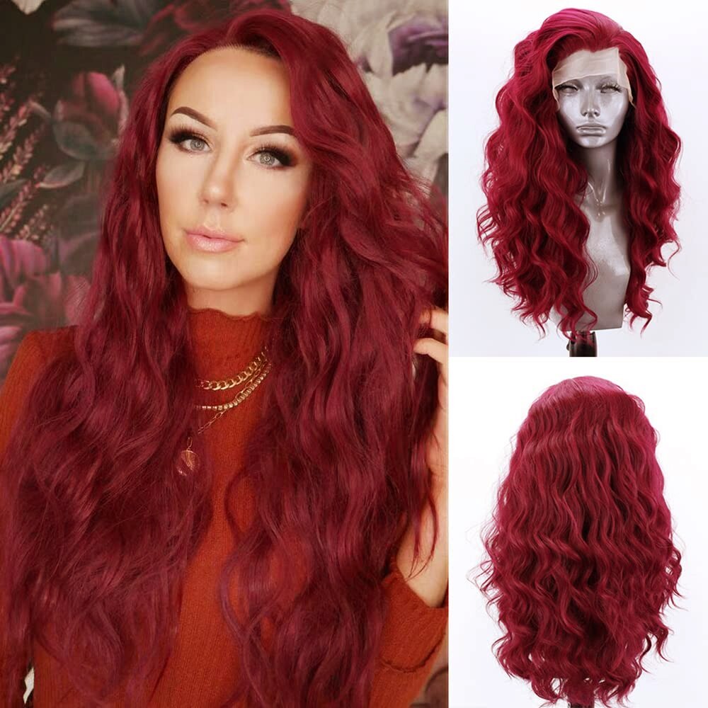 Synthetic Lace Front Wig Body Wave Blue Wig for Women Natural Hairline Black Wigs Daily Use Cosplay Wig