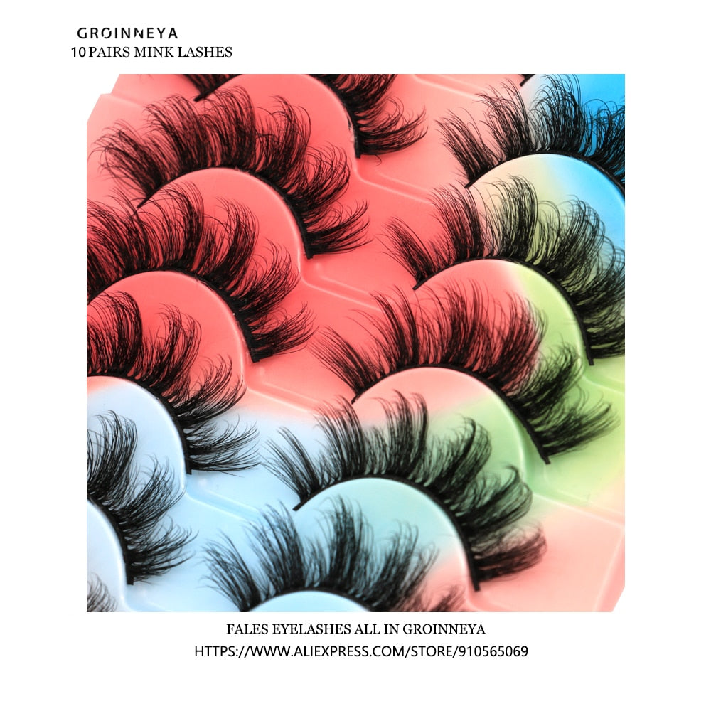 Dramatic False Eyelashes Cosplay 5/10 Pair 3D Mink Eyelashes Natural False Eyelashes
