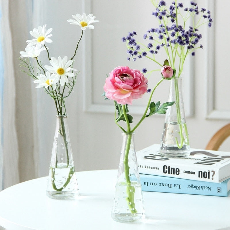 Creative Hydroponic Love Glass Vase Cup Decorative Utensils Aromatherapy Ornaments Photo Props Korean Style Cold Drink Bottle