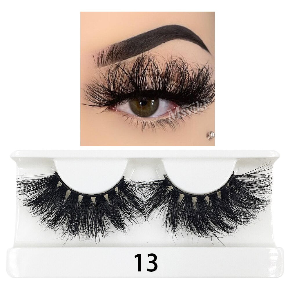 Fluffy 25MM Mink Eyelashes 5D Colored Lashes Color Thick False Eyelashes Box Package