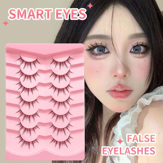 5/7/10 Pairs Eyelashes Manga Lashes Soft Natural False Eyelashes Long Fake Lash Hand Made Eyelash Extension