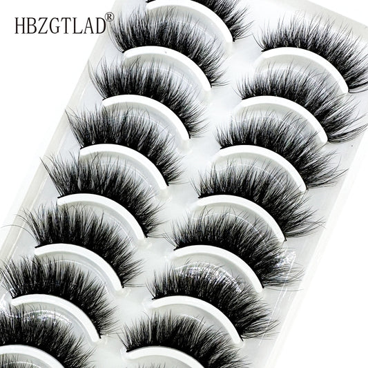 10 Pairs Natural False Eyelashes Fake Lashes Long Makeup 3d Mink Lashes Extension Eyelash Mink Eyelashes