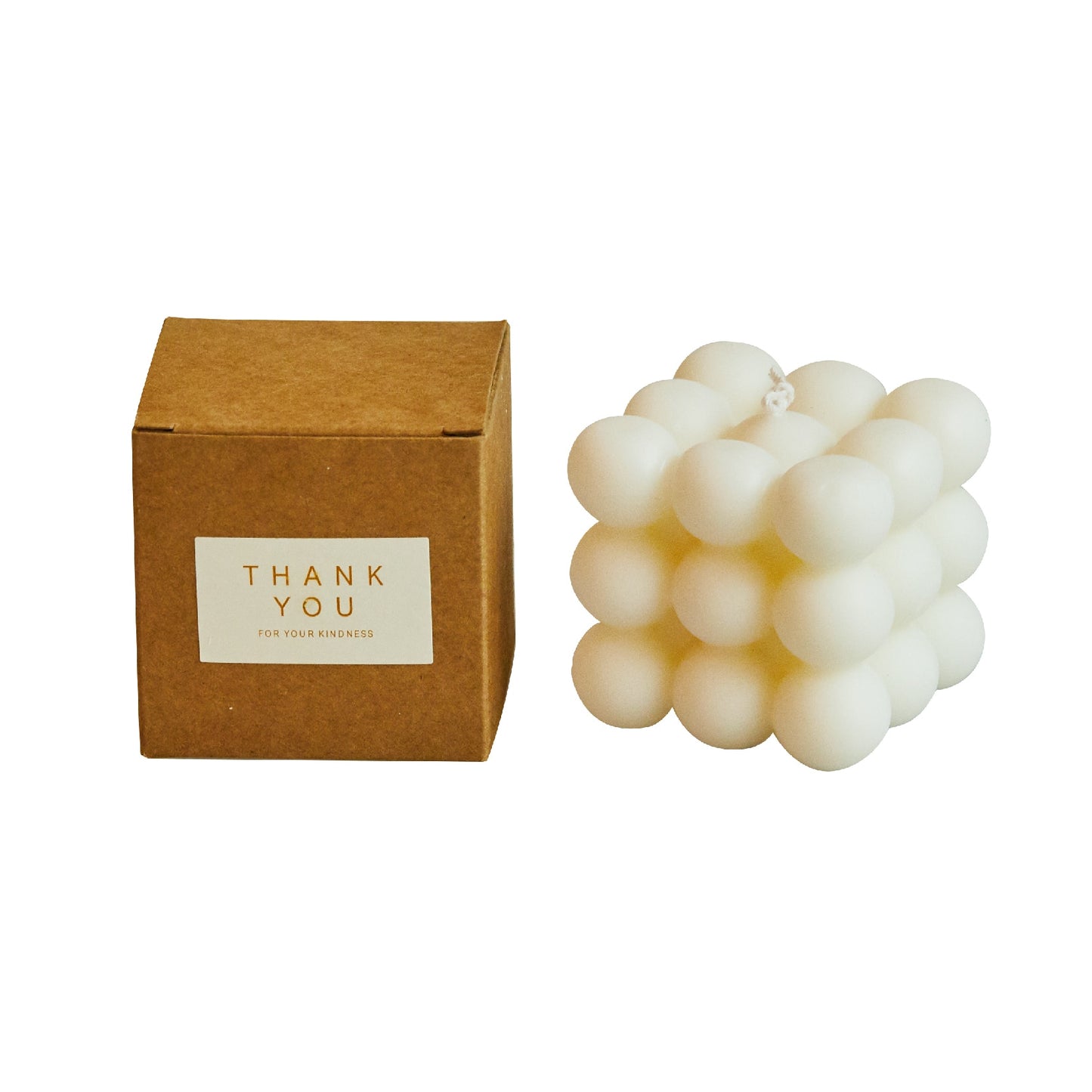 Small Bubble Cube Candle Soy Wax Aromatherapy Scented Candles Relaxing 1PC