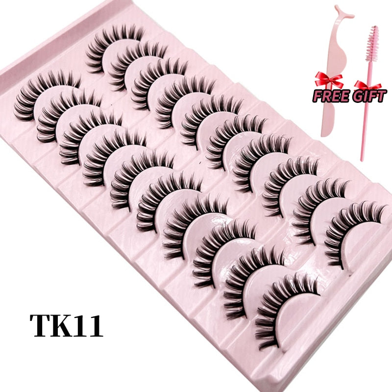 Russian Strip Lashes 25mm 3D Mink Volume Fluffy Natural False Eyelashes Thick Dramatic Mink Eyelashes