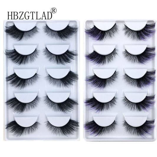 Soft Mink Eyelashes 3D Curl Winged End Eye Elongated Fake Lashes Thick Handmade Natural False Eyelash Messy Cross Lash