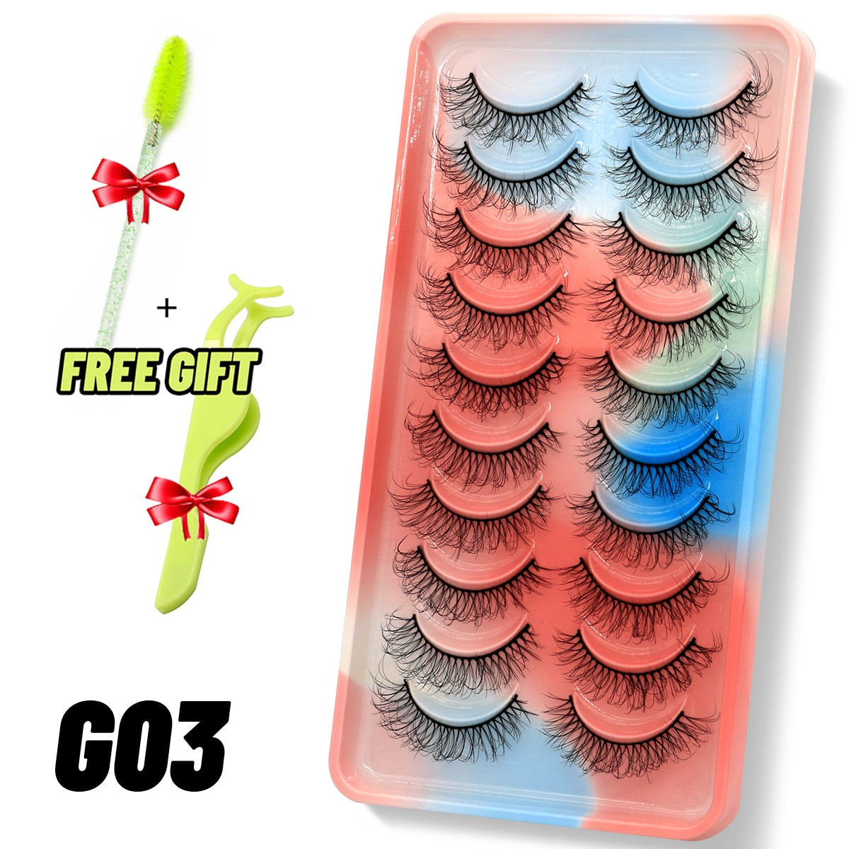 Dramatic False Eyelashes Cosplay 5/10 Pair 3D Mink Eyelashes Natural False Eyelashes