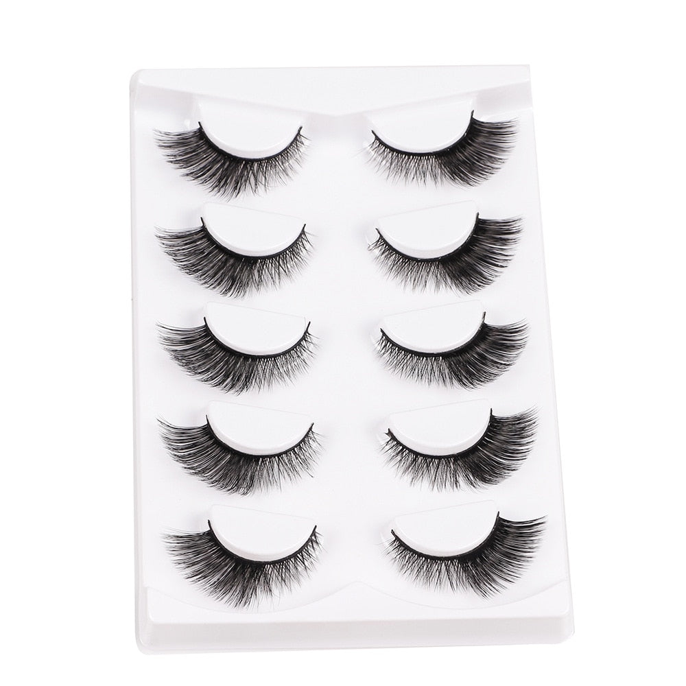 Handmade False Eyelashes 3D Mink Natural Messy End Eye Elongated Thick False Eyelashes False Eyelashes