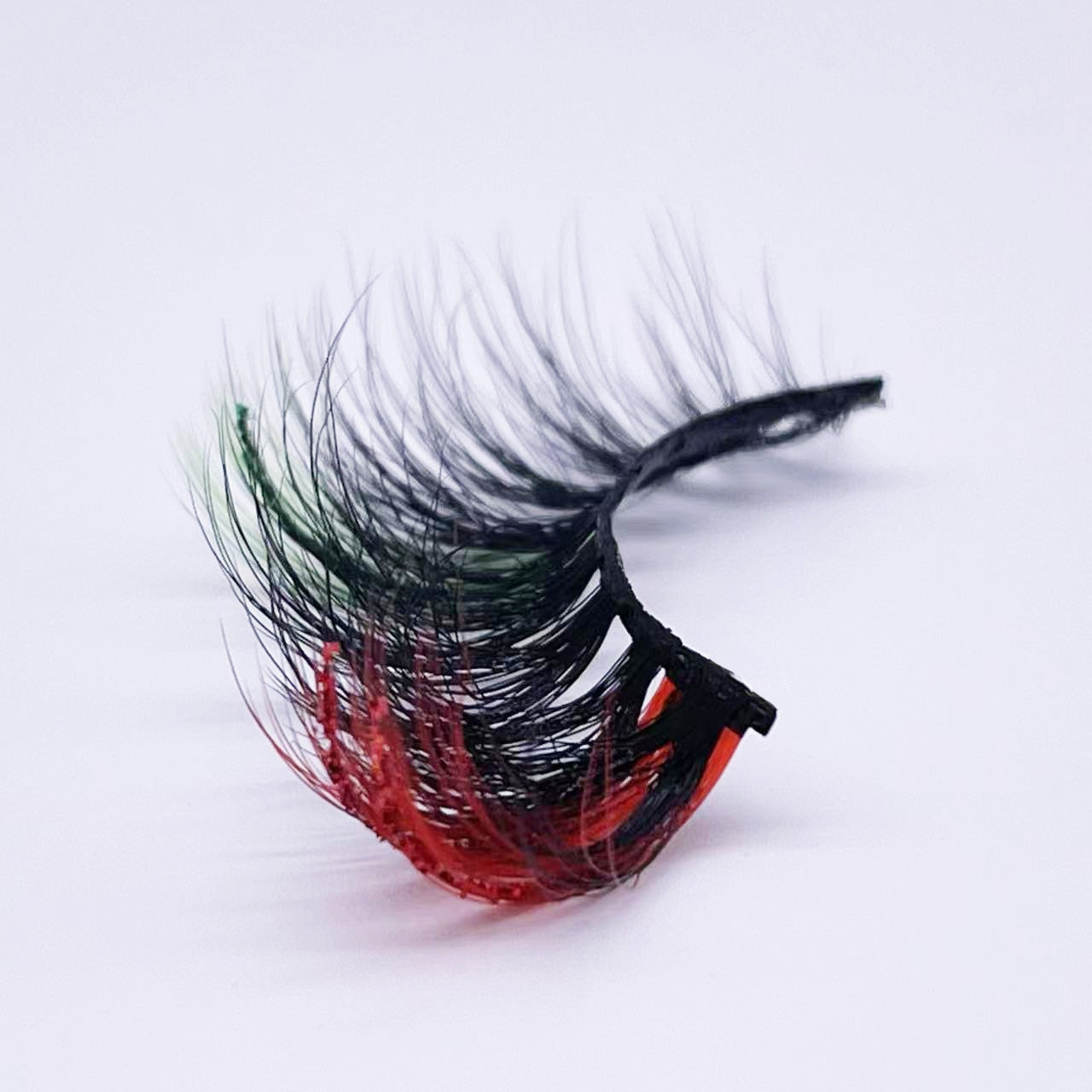 Glitter ombre Colored Lashes 20MM Mink Lashes Dramatic Colorful Natural Eyelashes Extension Fake Eyelashes