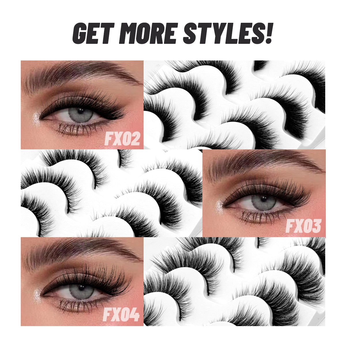 Cat Eye Lashes Faux Mink Eyelashes Natural long Full Strip Lashes Winged End Eye Elongated Fake Lashes Soft Eyelashes