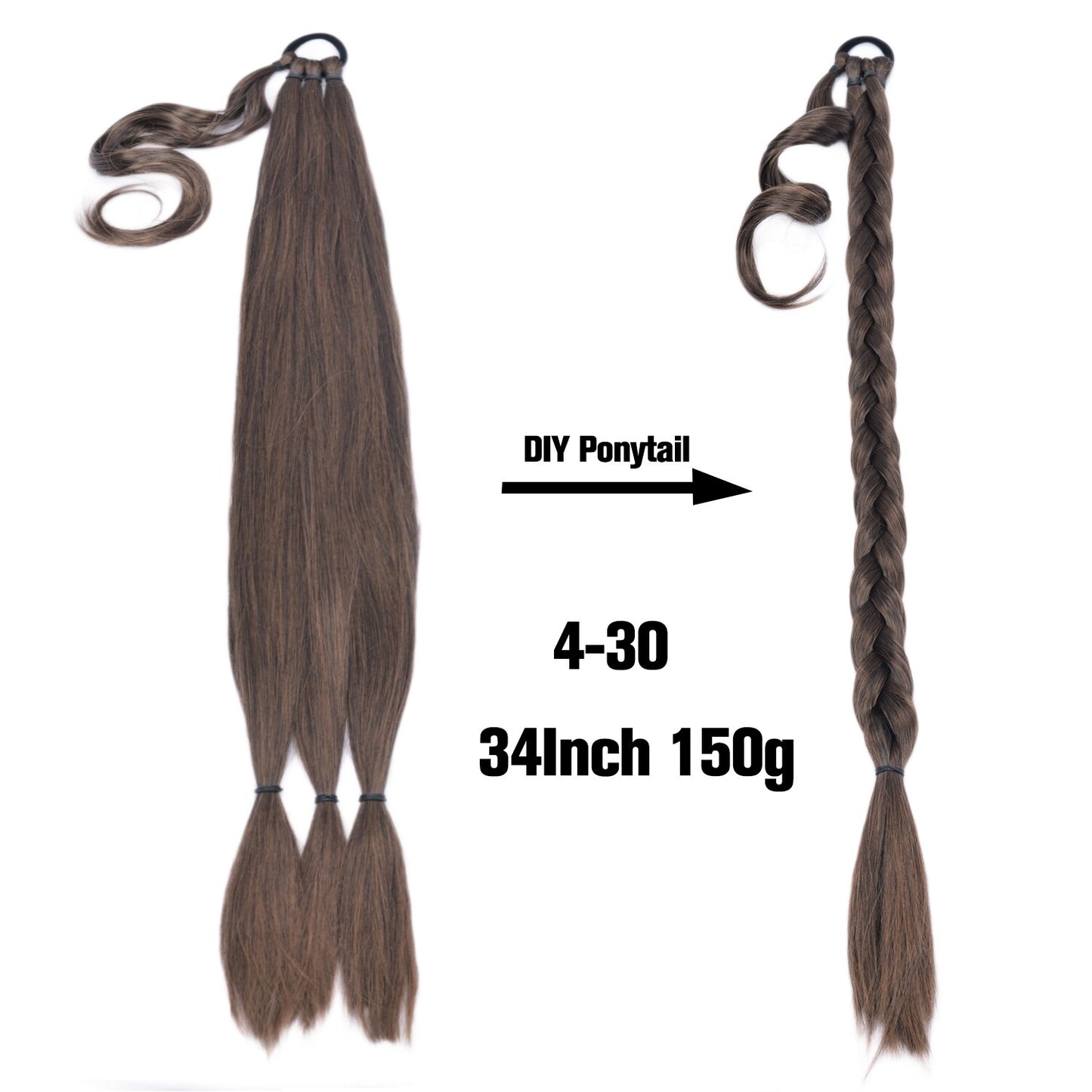 Synthetic Heat Resistant Braided Fishtail Fishbone Drawstring Ponytail Hairpiece Blonde Hair Extensions For Woman