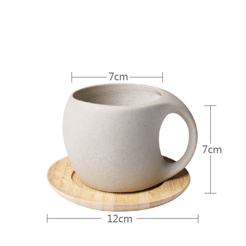 Retro Ceramic Mug Stoneware Coffee Cup Milk Cup Home Japanese TeaCup Drinking Mug breakfast cup