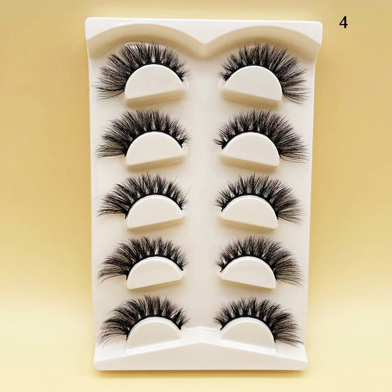 4 Pairs Eyelashes Extension Natural False Eyelashes Cross Long Winged Eyelash End Eye Elongated Big Eye Lashes Lolita Eyelashes