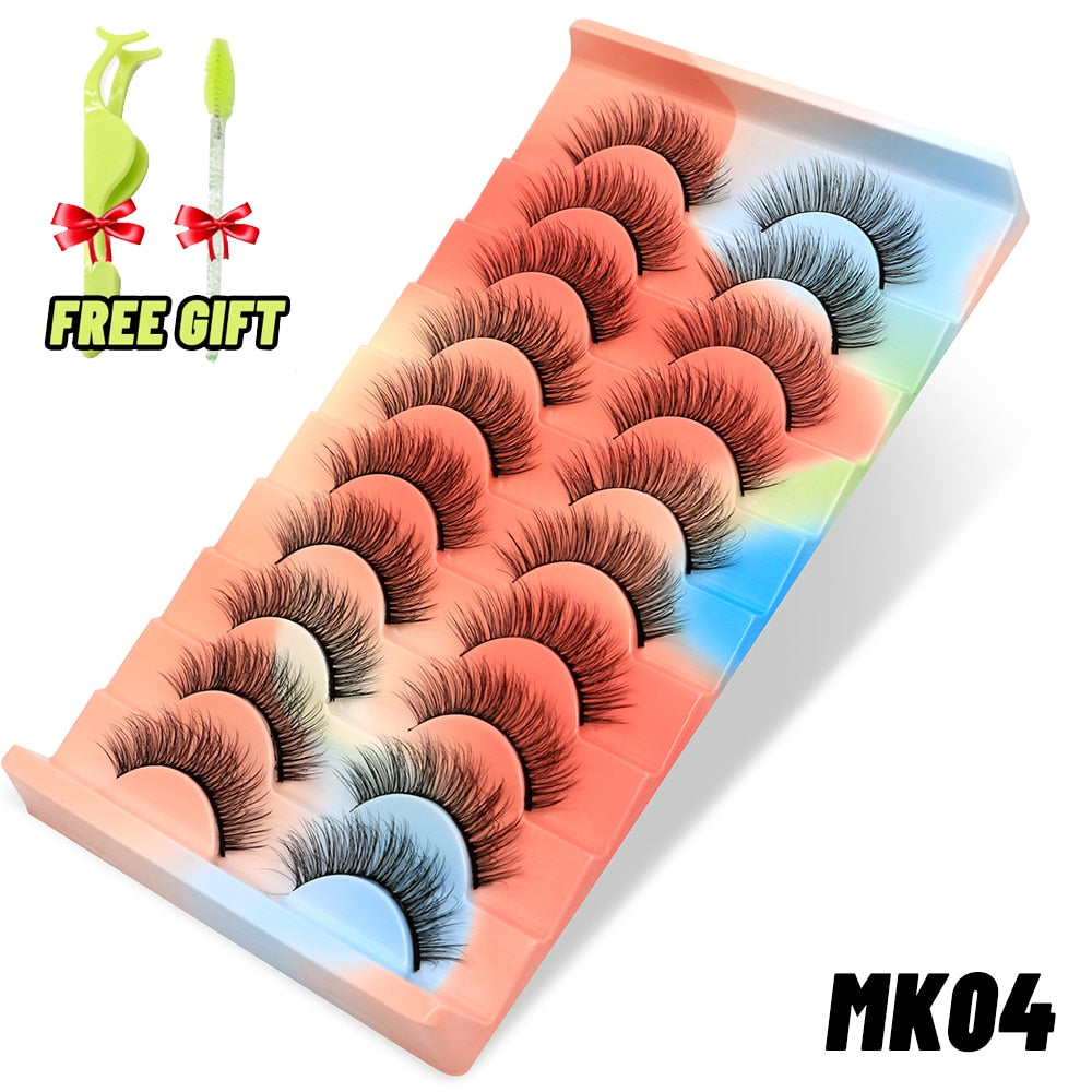 Dramatic False Eyelashes Cosplay 5/10 Pair 3D Mink Eyelashes Natural False Eyelashes