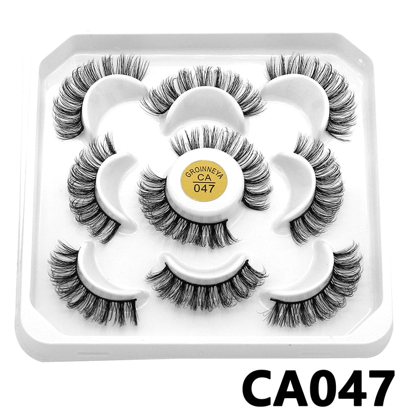 DD Curl 10-23mm Lashes 3D Mink Eyelashes Reusable Fluffy Strip Lashes eyelashes extensions