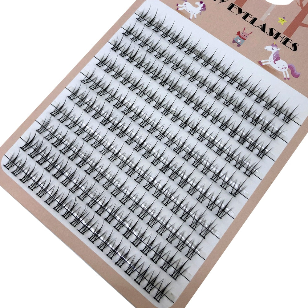 DIY Lashes Thick Little Devil False Eyelashes Bundles Single Cluster Segmented Natural Simulation Cos Eyelashes Eye Extension
