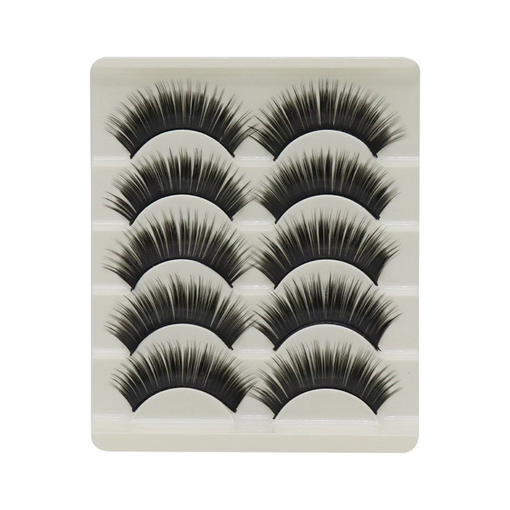 5Pairs Coulorful 3D Mink DD Curl Russian Colorful False Eyelashes Reusable Fluffy Natural Super Volume