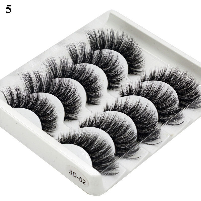 5 pairs set Cos cross false eyelashes Lash Extension 3D Japanese Fairy Little Devil Cosplay