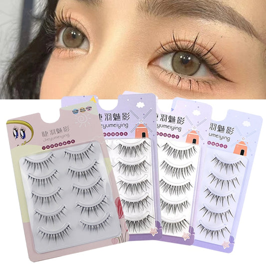 Lash Extension Fairy Manga Lashes Little Devil Cross Natural False Eyelashes Reusable 5Pairs