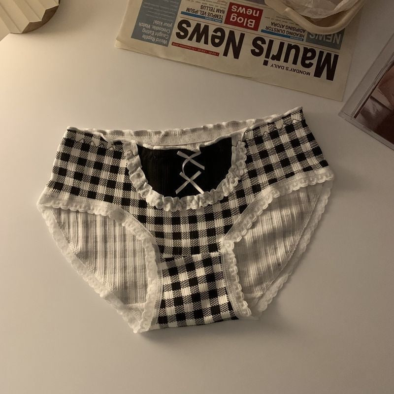 Lolita Girls Bow-knot Cotton Underwear Japanese Ladies Cute Antibacterial Mid-waist Briefs Sexy Lingerie