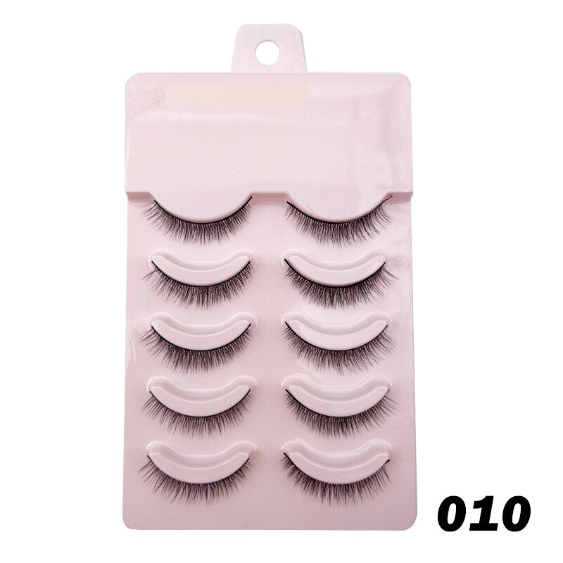 Manga Lashes 5pairs Natural Lashes 19 Styles of False Eyelashes Faux Cils Anime Lashes Soft  Daily Dating Lashes