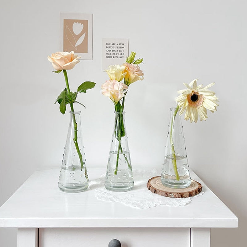 Creative Hydroponic Love Glass Vase Cup Decorative Utensils Aromatherapy Ornaments Photo Props Korean Style Cold Drink Bottle
