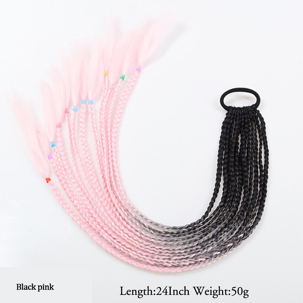 Synthetic Heat Resistant Braided Fishtail Fishbone Drawstring Ponytail Hairpiece Blonde Hair Extensions For Woman