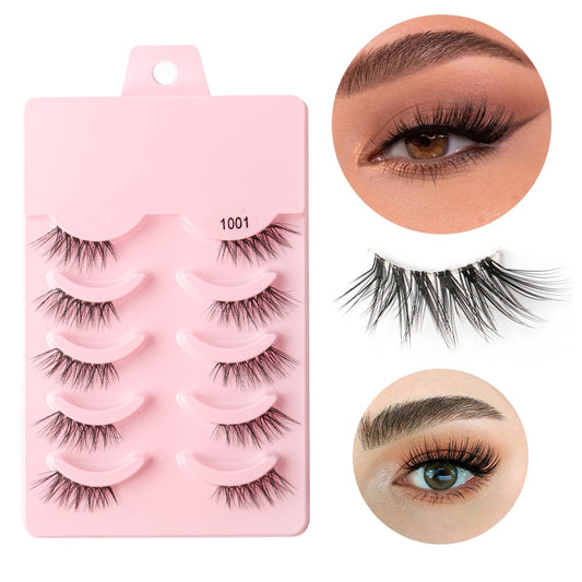 Half Eey Lashes 3/5 Pairs Faux Mink Lashes Reusable False Eyelashes Natural Fluffy Extension Fake Lashes maquiagem